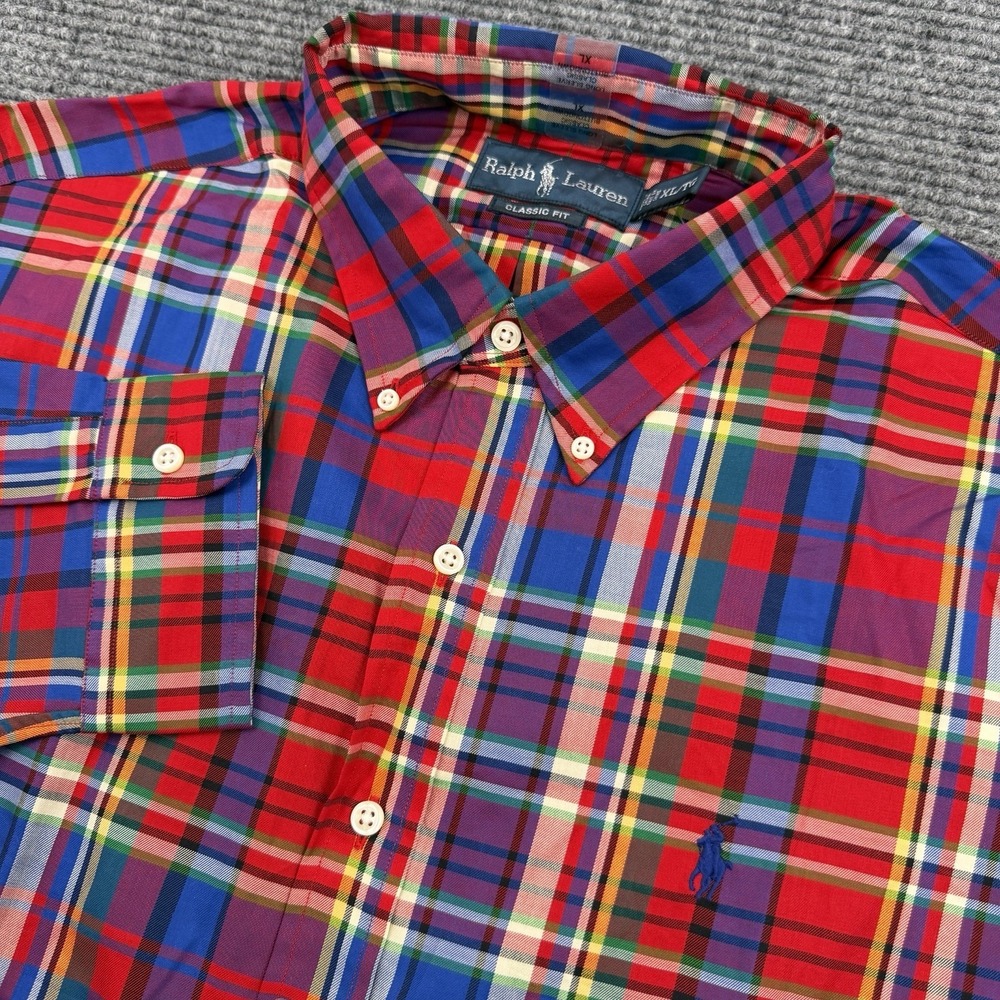 Polo Ralph Lauren Classic Fit Button Down Shirt XL Mens XL Multicolor Plaid NWT